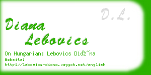 diana lebovics business card